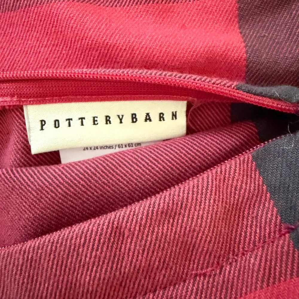 Pottery Barn Red/Black Buffalo Check Pillow Cover